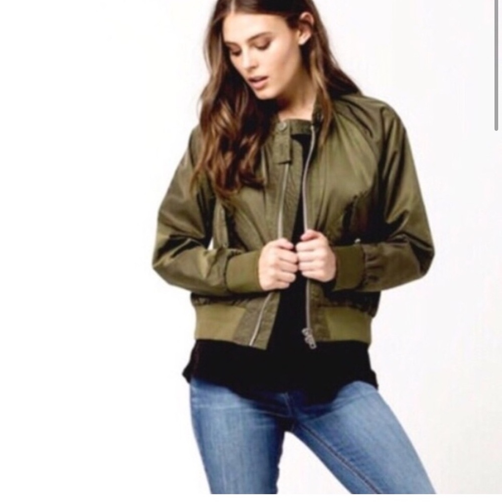 Free People Midnight Bomber Jacket - Olive